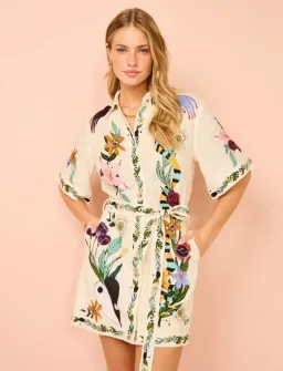 Alemais Meagan Mini Dress in Multi Print Size 10 for rent on The Volte - image 1