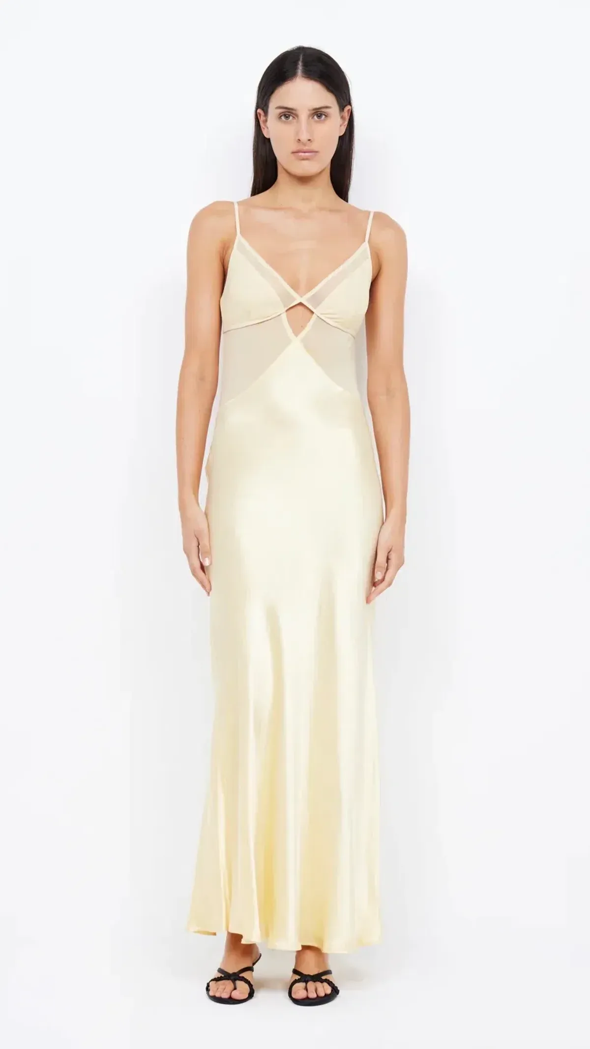 Bec & Bridge: Margot V Maxi Dress Butter Yellow - Size 6 - Image 1