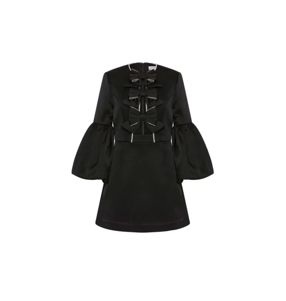 Rebecca Vallance Augustine Bow Mini Dress Black Size AU 12 - Image 6