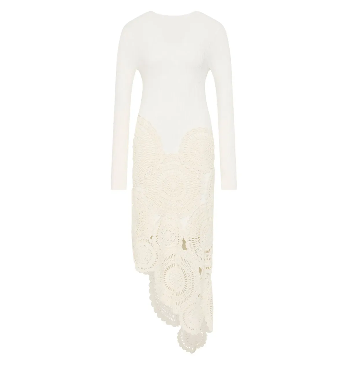 Aje Mosaic Crochet Midi Dress Ivory Size Small / AU 8 - Image 5