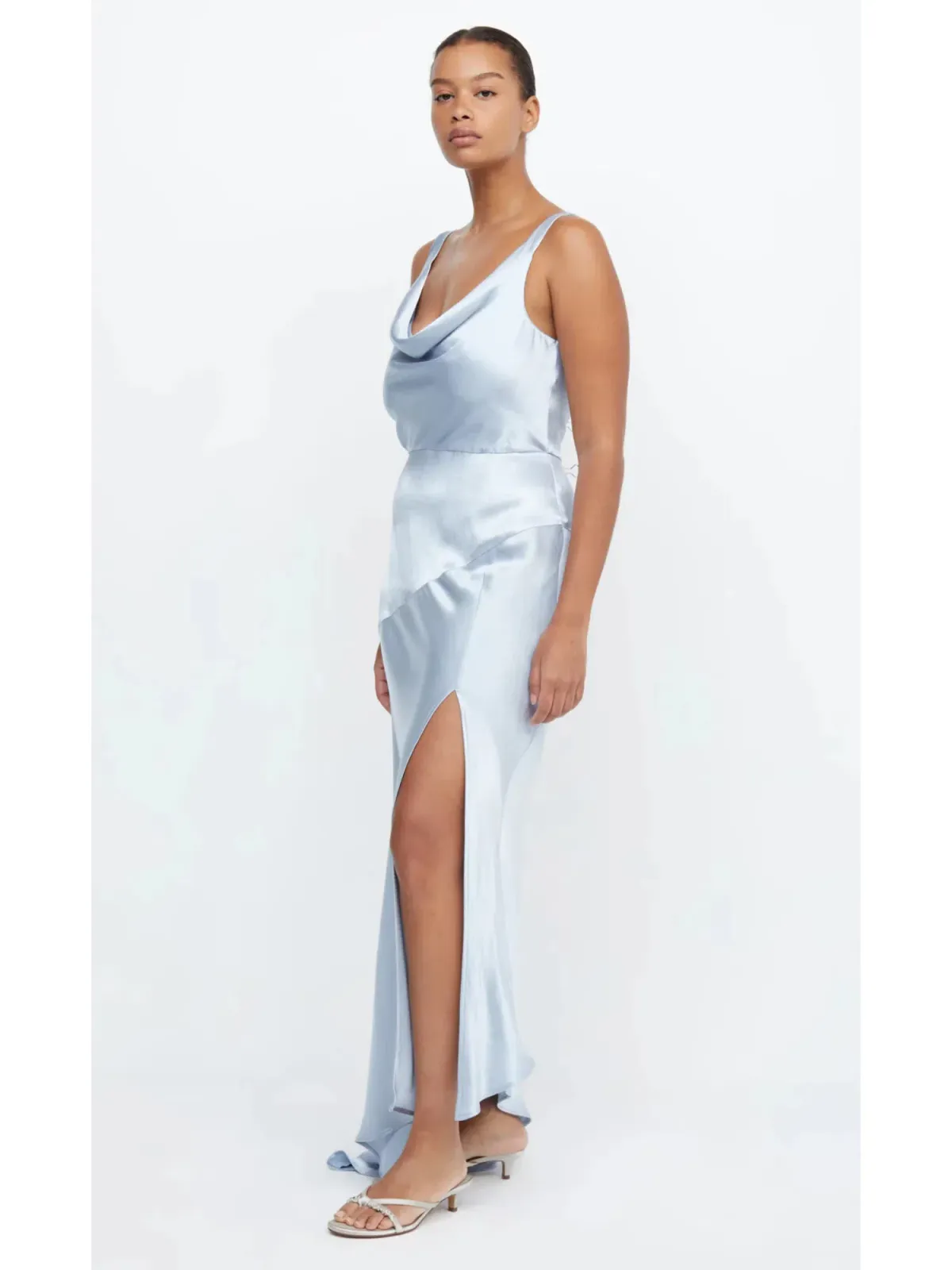 Bec & Bridge Moon Dance Cowl Neck Dress in Dusty Blue in Size 10 - Image 2