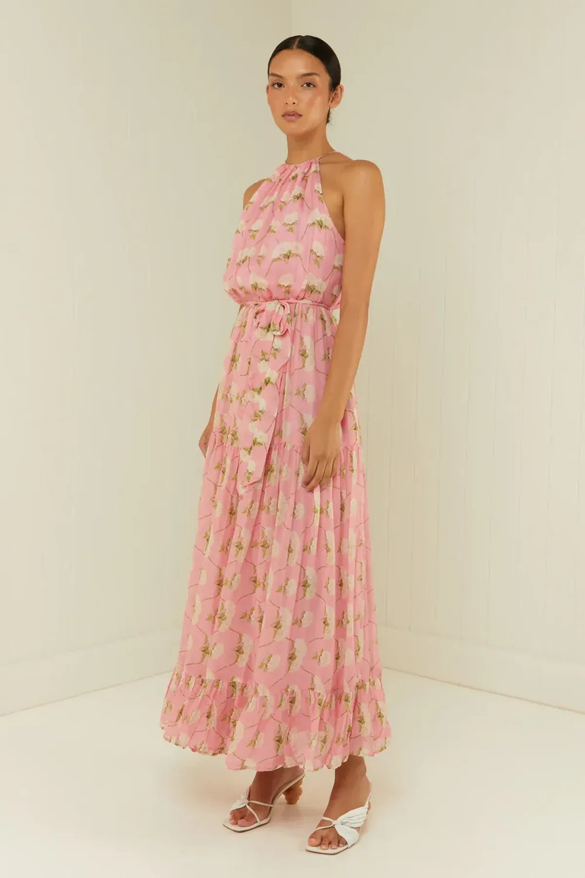 Palm Noosa Bluebell Dress in Pink Diamond Hydrangea Size 10 - Image 1