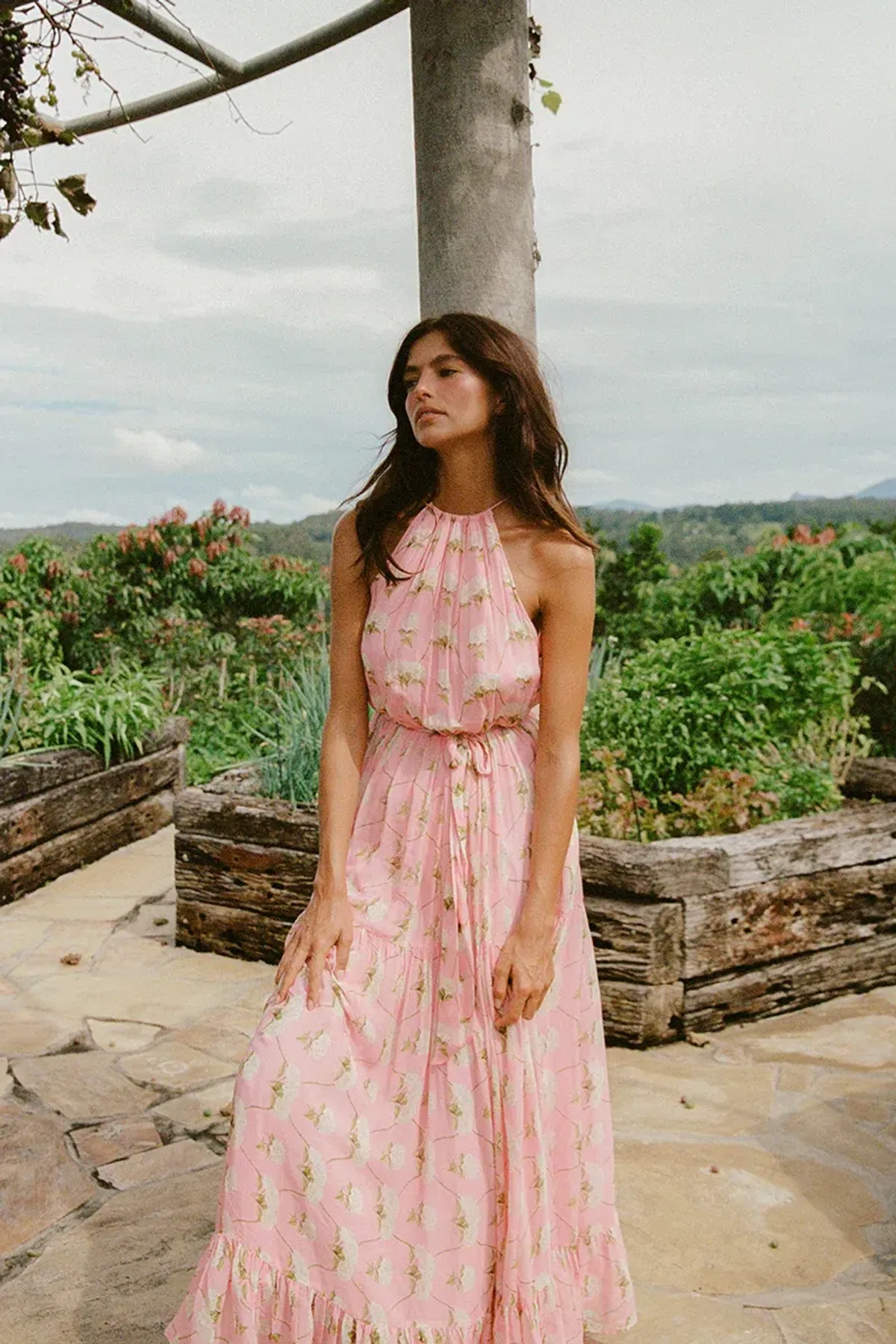 Palm Noosa Bluebell Dress in Pink Diamond Hydrangea Size 10 - Image 7