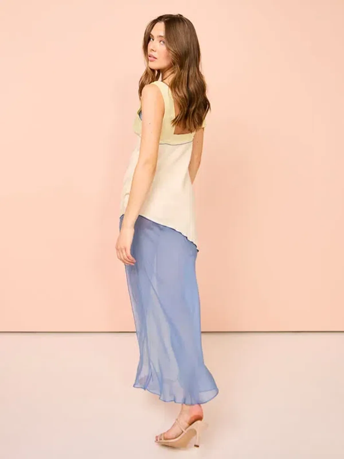Sir The Label Thames Splice Midi Dress Ecru Multi Size 2 / AU 10  - Image 5