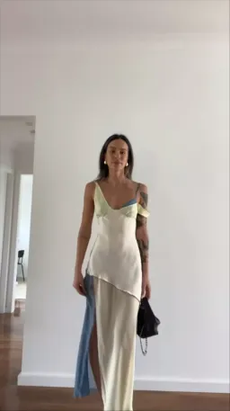 Sir The Label Thames Splice Midi Dress Ecru Multi Size 2 / AU 10  for rent on The Volte - image 8