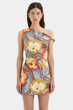 Sir The Label Avery Twist Mini Dress Camellia Floral Print Size 1 / AU 8 for rent on The Volte - image 2