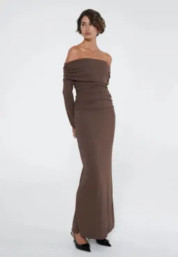 Benni Lorena Maxi Dress Ash Brown Size 8 for rent on The Volte - image 1