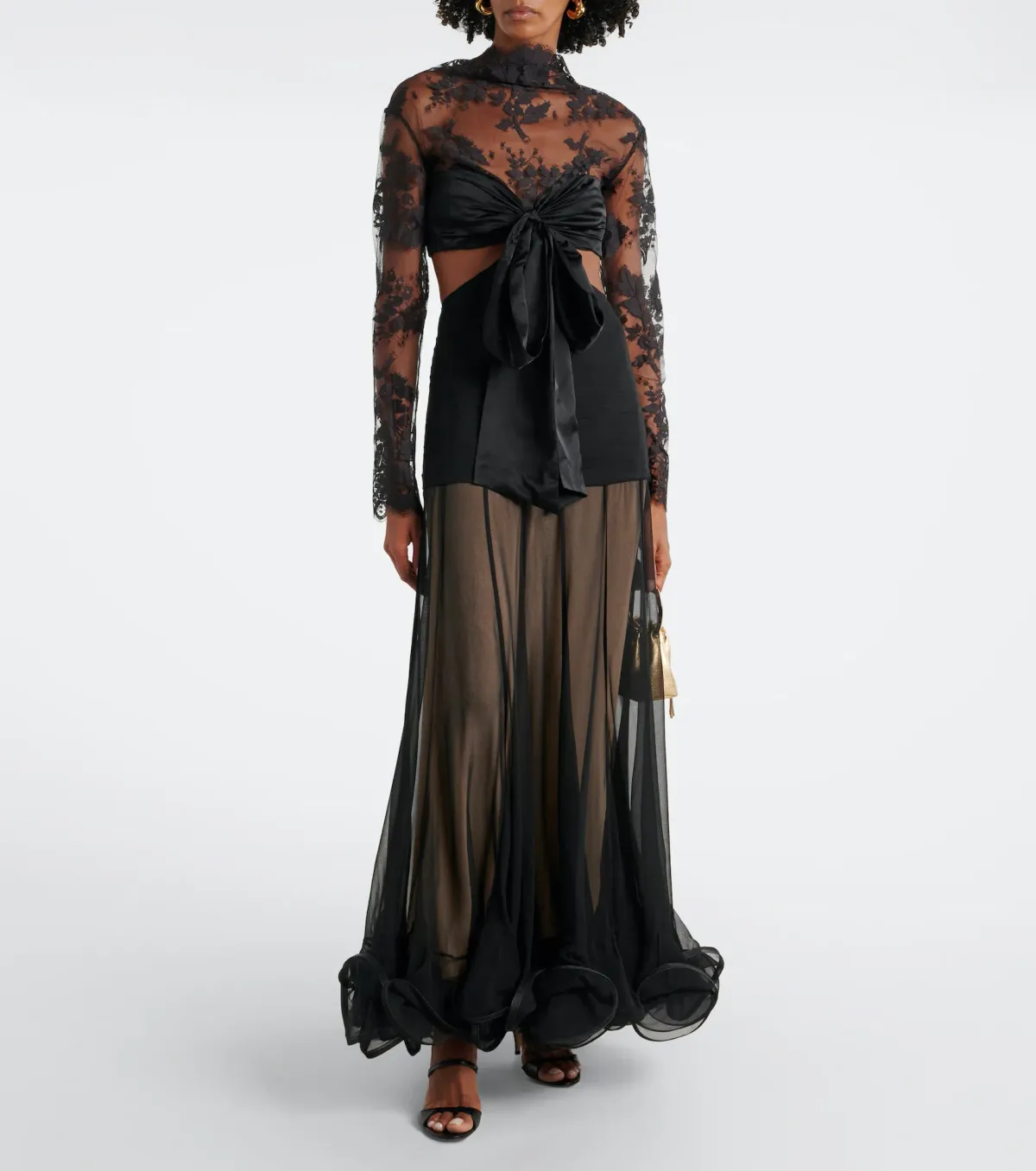 Zimmermann Illustration Flounce Gown Black Size 0 / AU 8 - Image 2