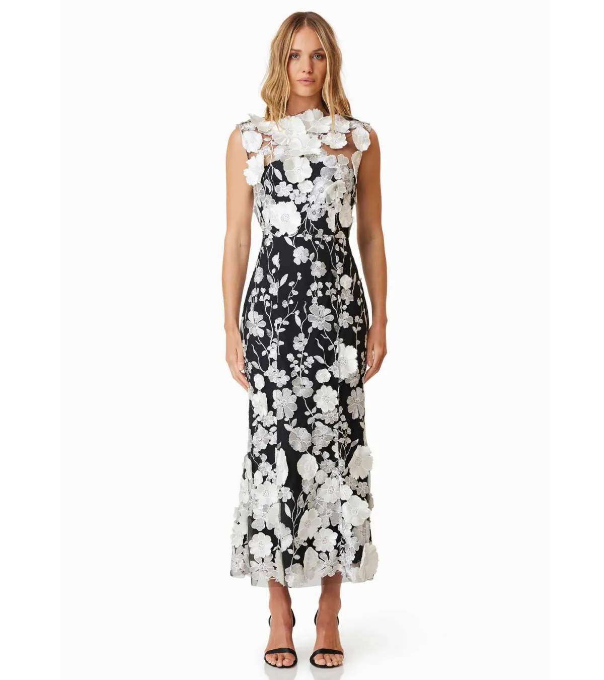 Elliatt Selene Cocktail Dress Black/White Size 10 - Image 1