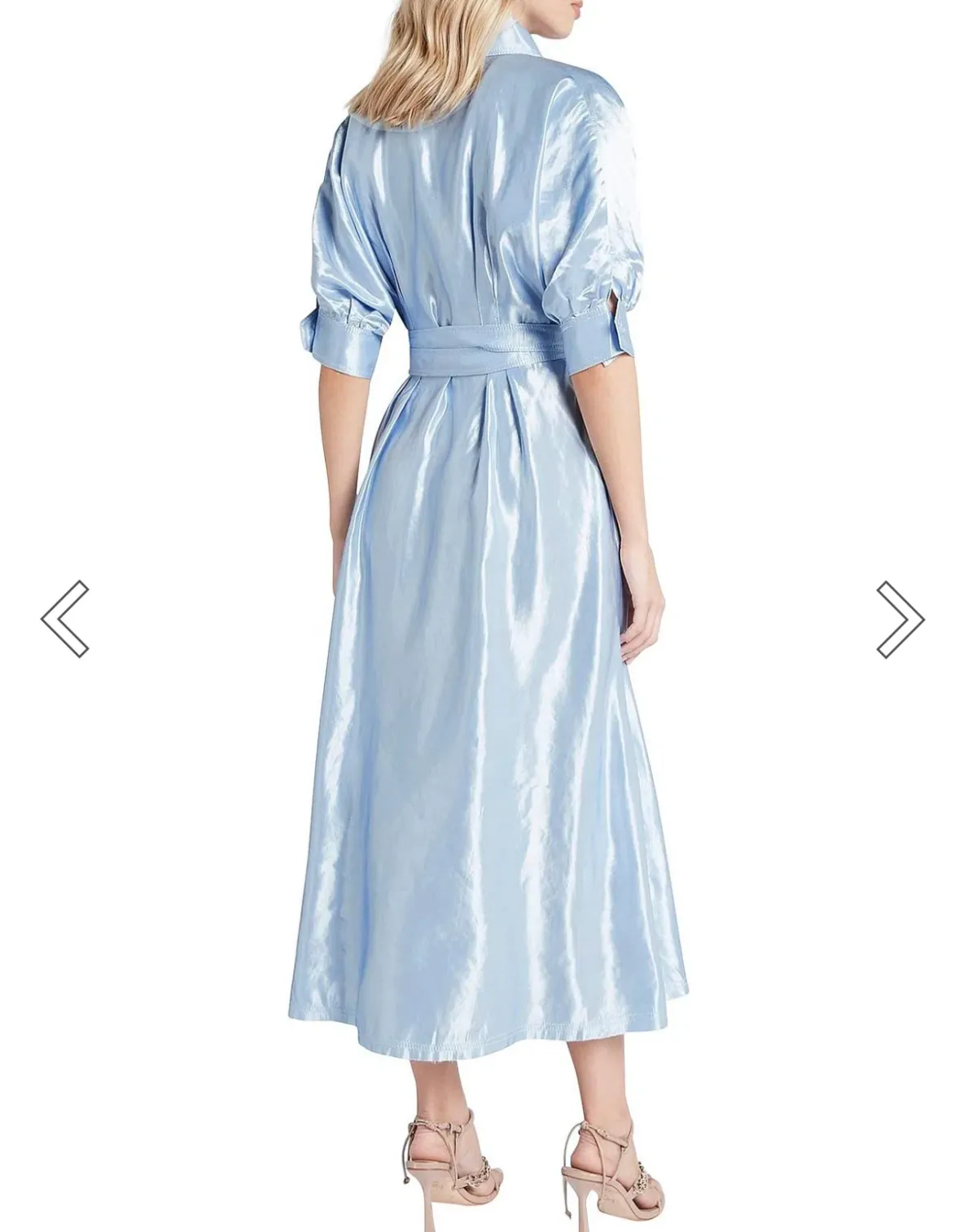 AJE Cosmos Hudson Midi Dress - SHINY SKY BLUE SIZE 14 - Image 7