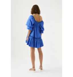 Aje Inspiration Mini Dress in Blue Size AU 14 for rent on The Volte - image 3