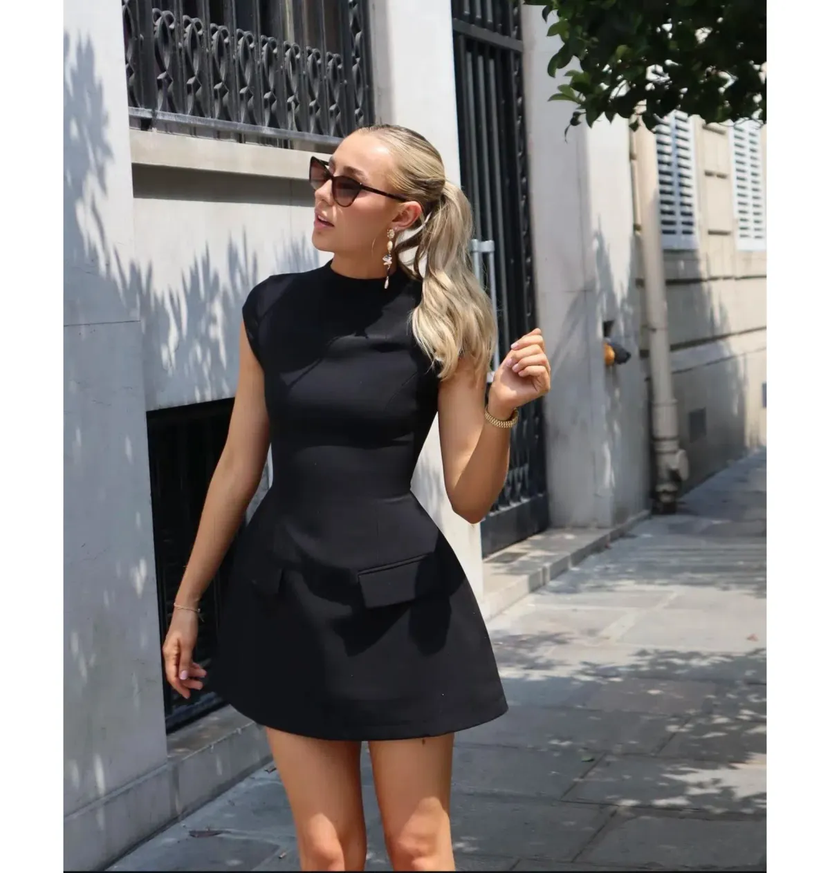 Odd Muse The Ultimate Muse Cap Sleeve Mini Dress Black Size AU 6 - Image 4