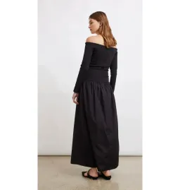 Esse Studios Off Shoulder Knit Cotton Dress Black Size AU 8 for rent on The Volte - image 2