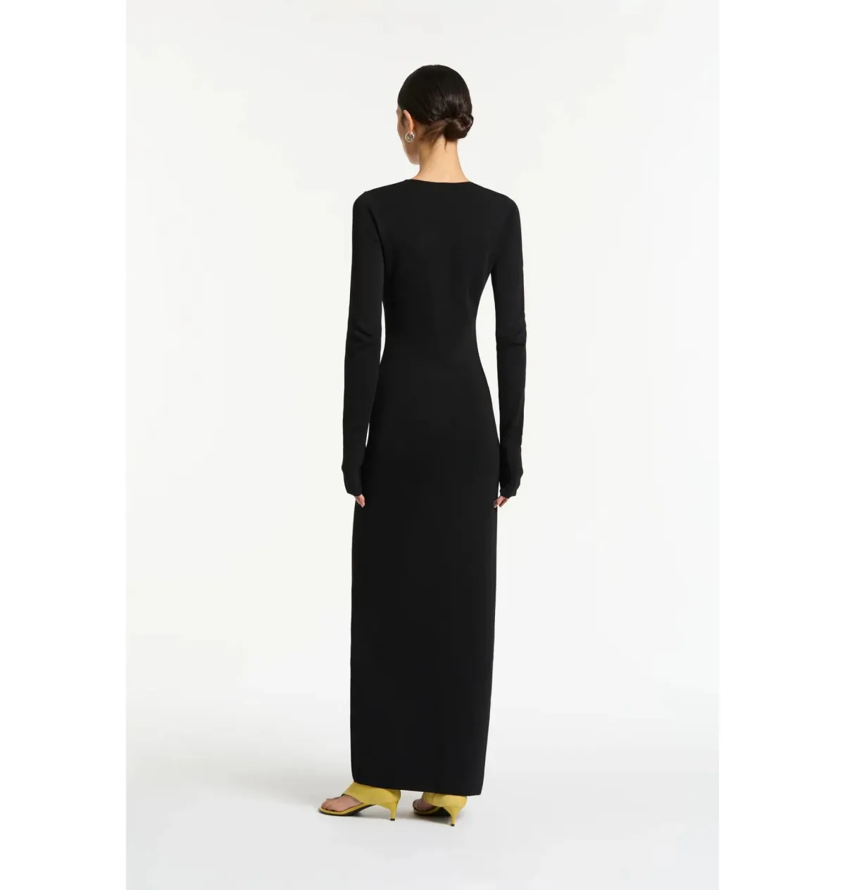 Sir the Label Kinetic Beaded Long Sleeve Maxi Dress Black Size AU 8 - Image 3