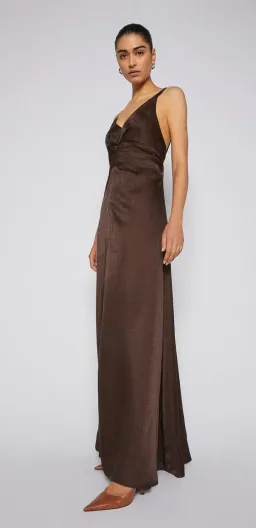 Scanlan Theodore Silk Jacquard Gown Chocolate Size AU 8 for rent on The Volte - image 5