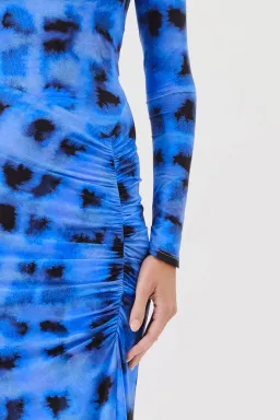 Suboo Shibori Long Sleeve Ruched Maxi Dress Blue Size XS / AU 6 for rent on The Volte - image 4