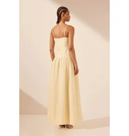 Shona Joy Limon Panelled Bustier Maxi Dress in Lemonade Size AU 8 for rent on The Volte - image 4