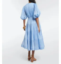 Zimmermann Pleated Midi Dress Jacaranda Size 3 / AU 14 for rent on The Volte - image 2