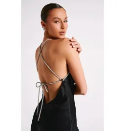 Meshki Louise Diamante Rope Maxi Dress Black Size Medium / AU 10 for rent on The Volte - image 2