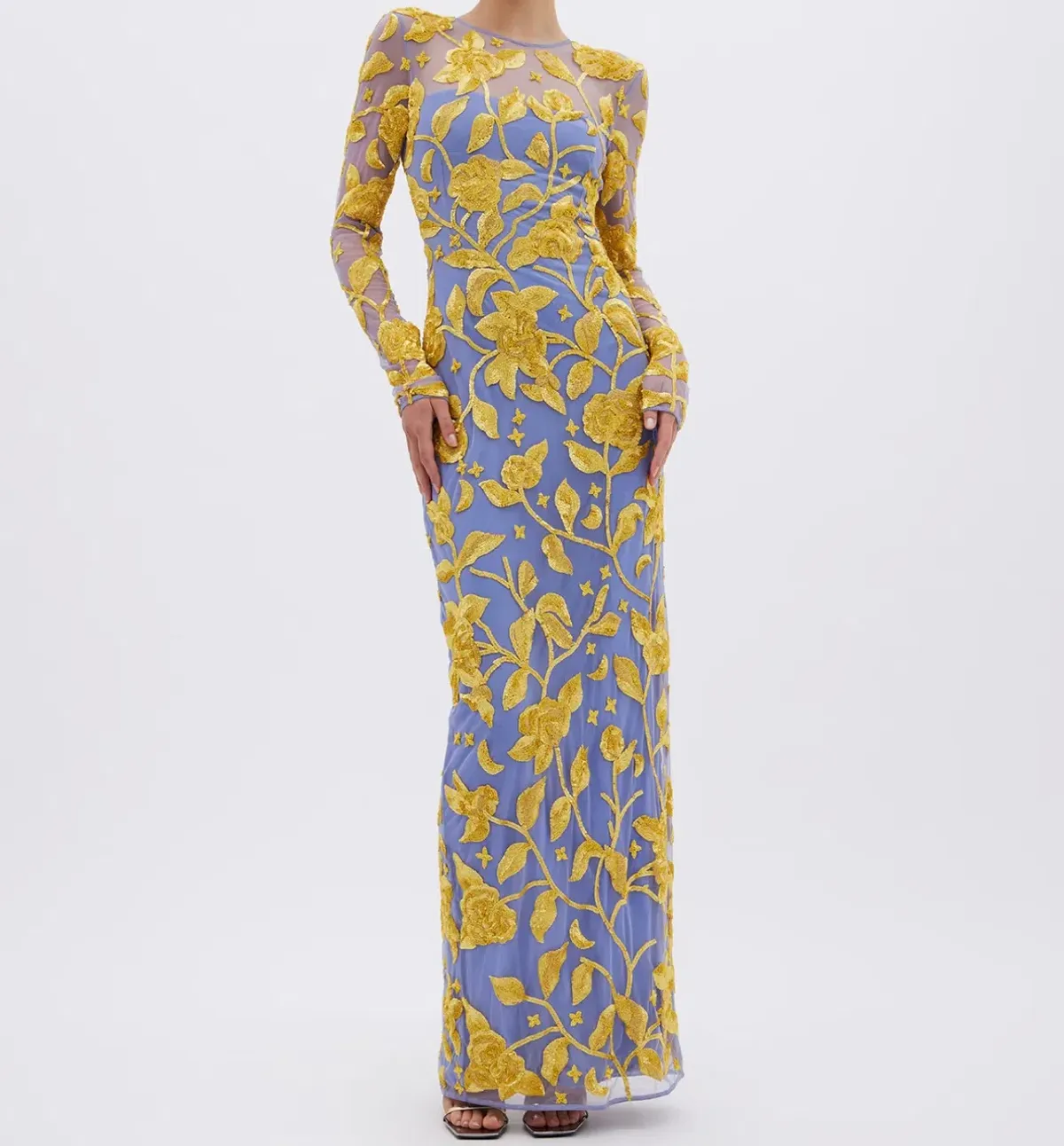 Rachel Gilbert Arya Gown Ice Size AU 10 - Image 1