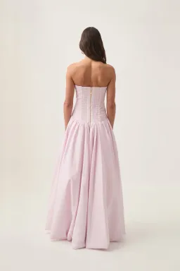 Aje Violette Bubble Hem Maxi Dress Pastel Pink Size 6 for rent on The Volte - image 2