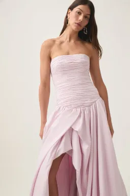 Aje Violette Bubble Hem Maxi Dress Pastel Pink Size 10 for rent on The Volte - image 2