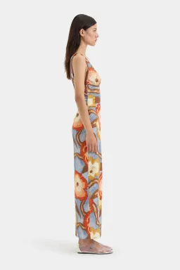 Sir the Label Avery V Neck Midi Dress Camellia Print Size 1 (AU 8) for rent on The Volte - image 2