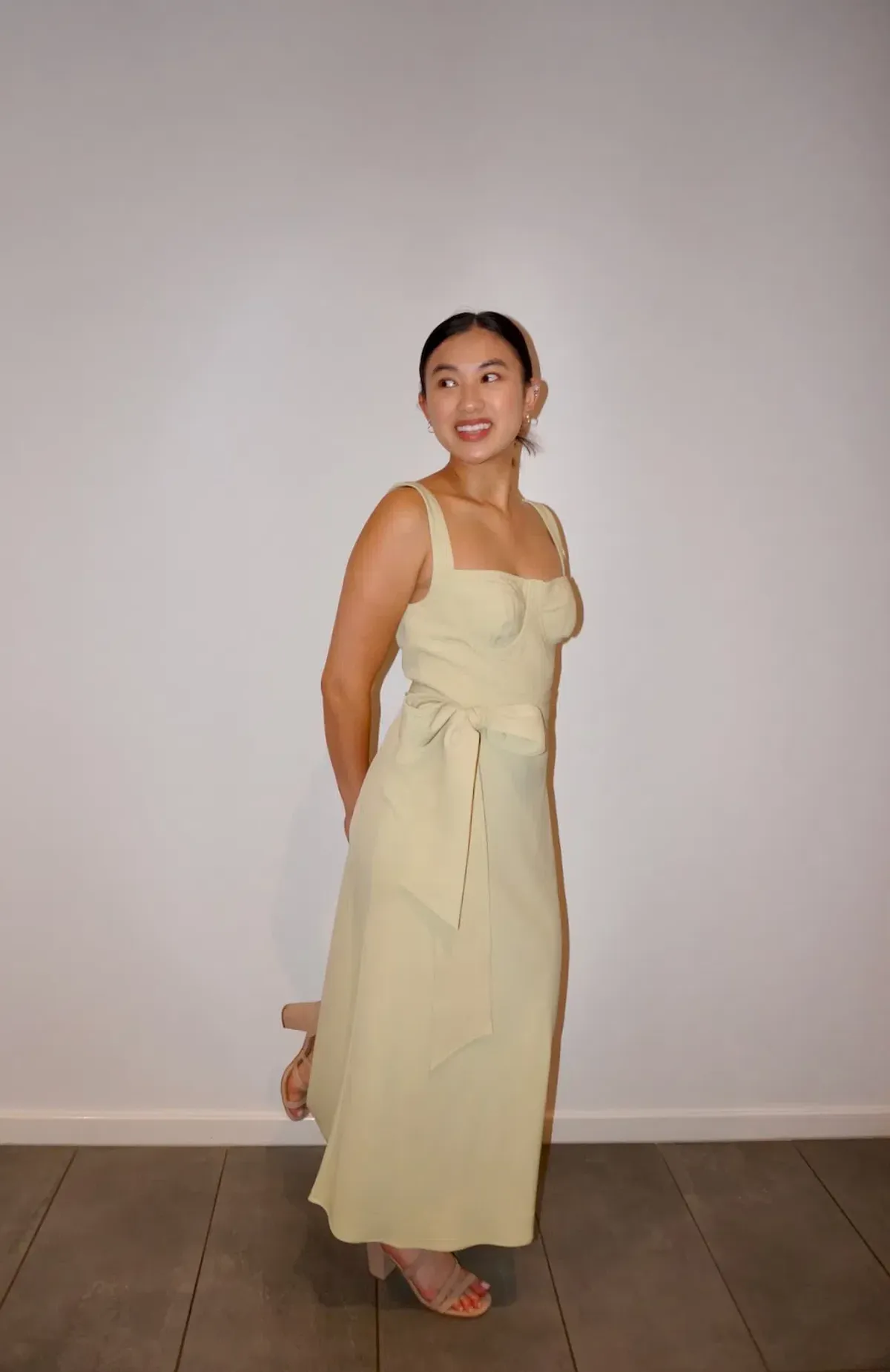 By Johnny Ora Bust Midi Dress Pistachio Size 14 - Image 4