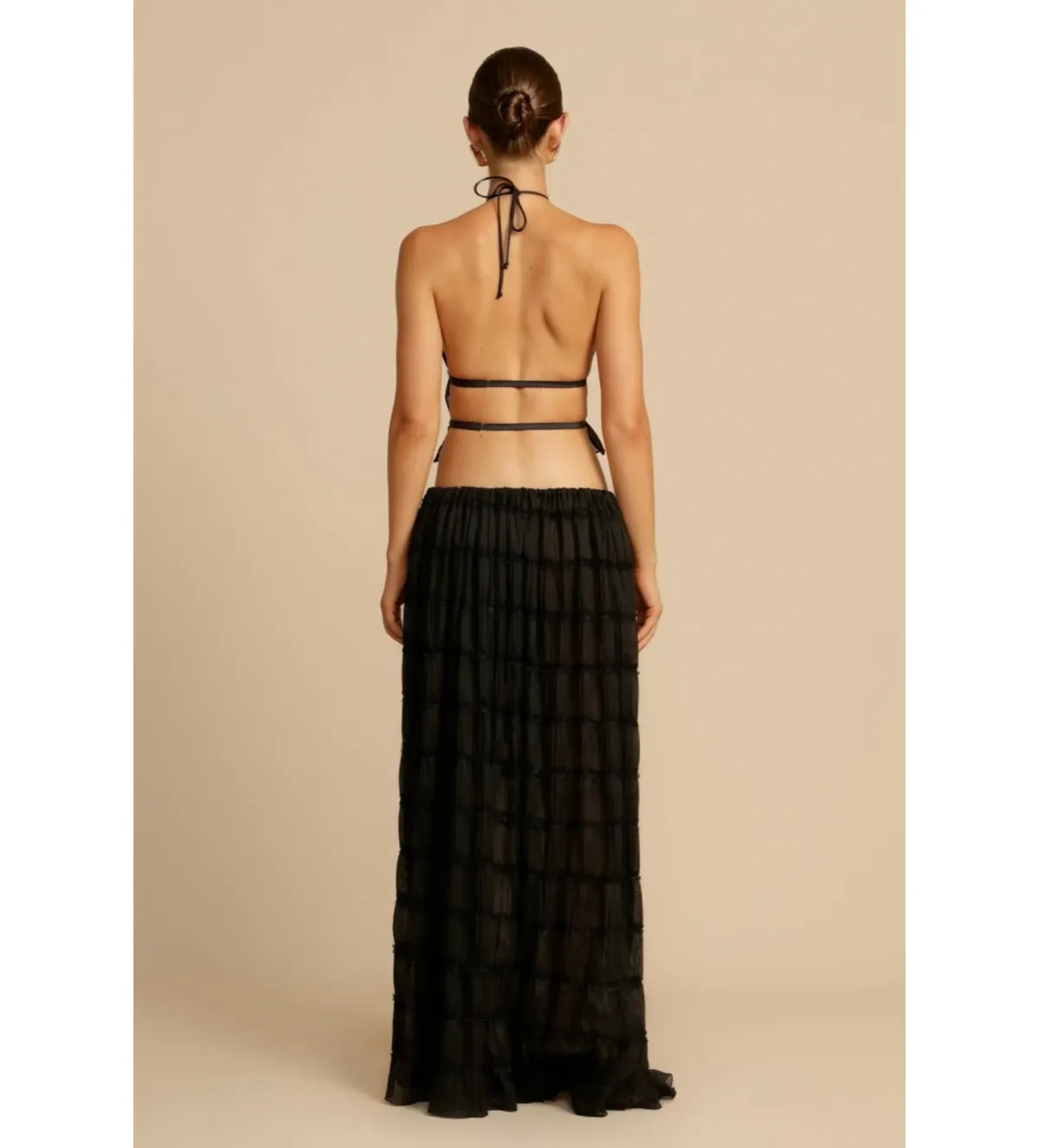 Arcina Ori Juliette Halter and Skirt Set in Black Size 6 - Image 3