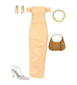 Sir the Label The Carmen Draped Gown in Light Peach Size 2/Au 10  for rent on The Volte - image 4