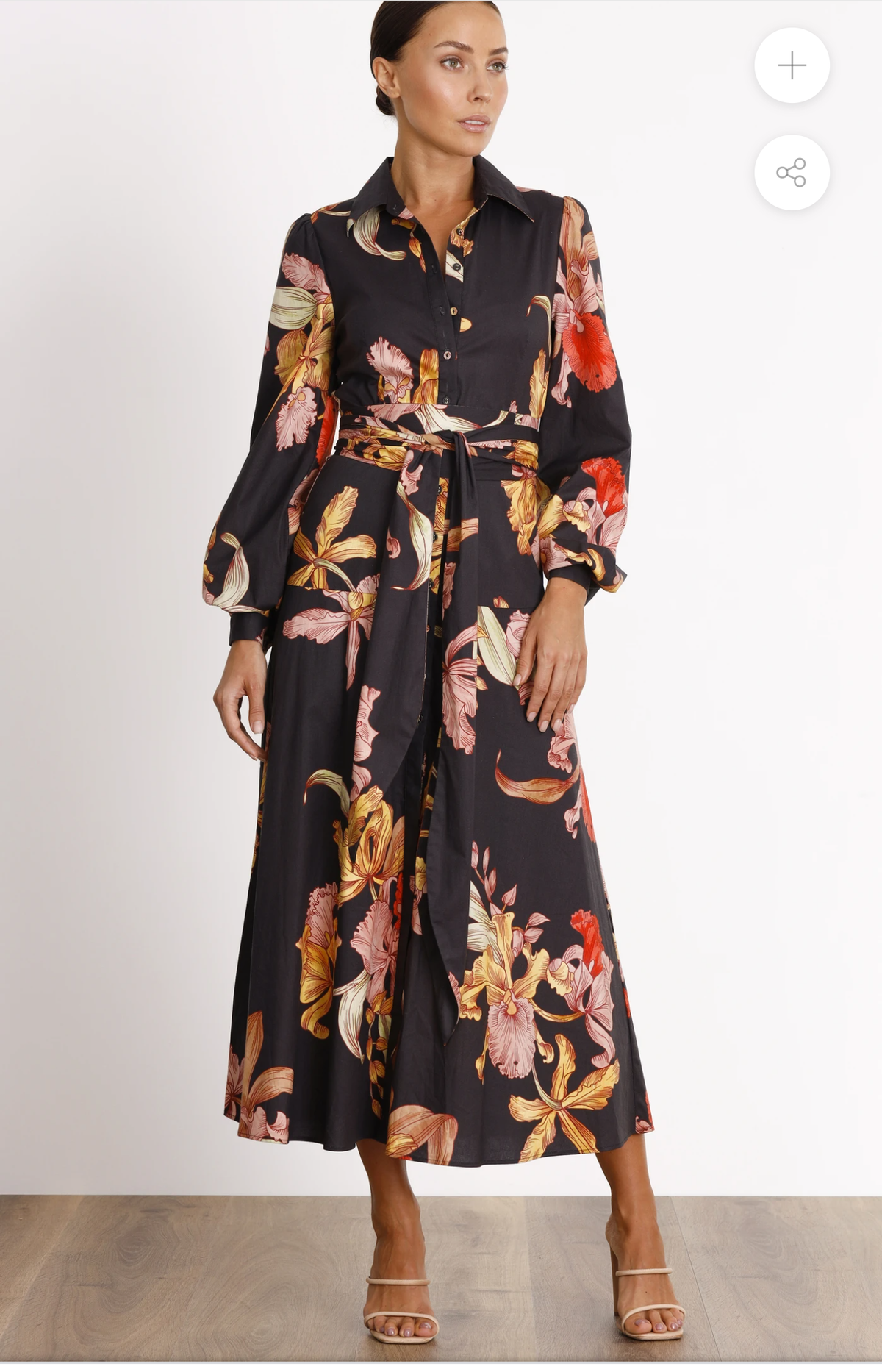 Pasduchas Calyx Shirt Midi Floral Size 8 - Image 2