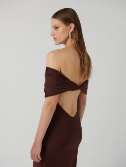 Effie Kats Viela Dress Cocoa Size 10  for rent on The Volte - image 2