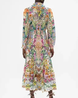 Camilla Flowers Of Neptune Tiered Long Shirt Dress Floral Size XXL / AU 18 for rent on The Volte - image 3