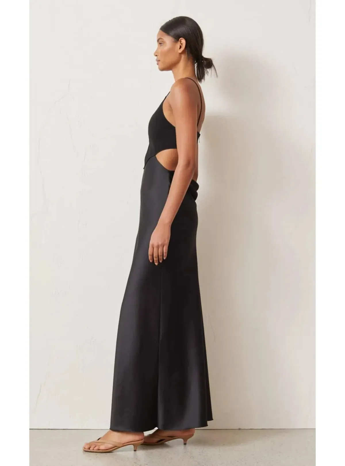 Bec & Bridge Seraphine Plunge Midi Dress Black Size 6 - Image 3
