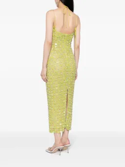 Rachel Gilbert Lucinda Midi Dress Lime with Crystals Size 3 / AU 12 for rent on The Volte - image 2