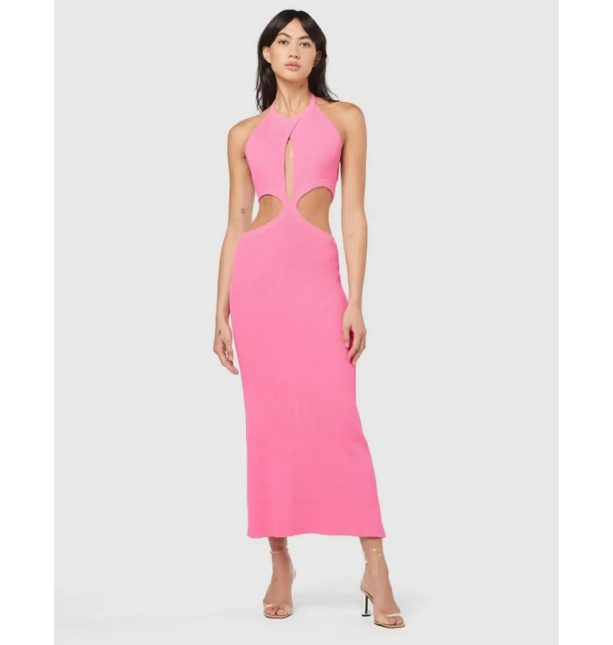 Manning Cartell Beyond Limits Knit Dress Pink Size AU 6 - Image 1