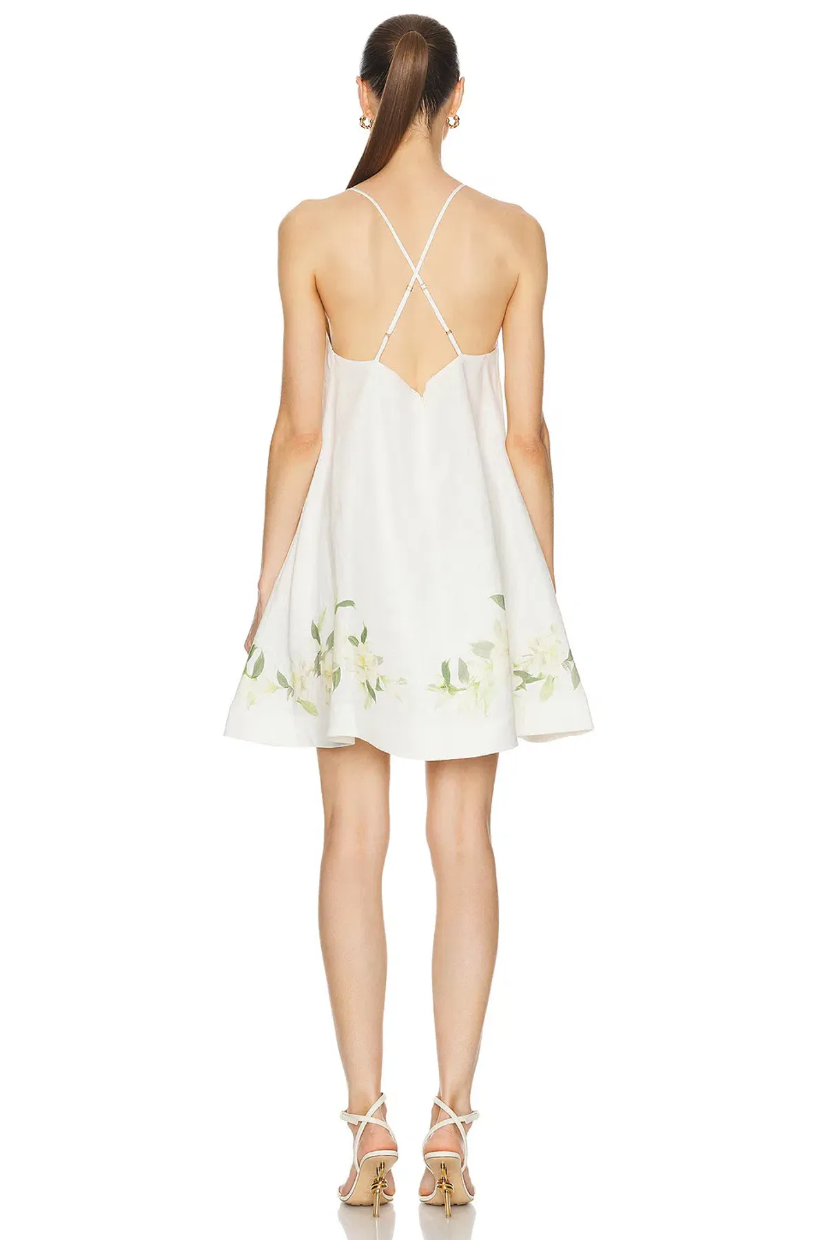 Zimmermann Harmony Swing Mini Dress Ivory Magnolia Size 0 / AU 8 - Image 2