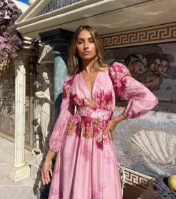 Sheike Swan Lake Maxi Dress Pink Floral  Size 16 for rent on The Volte - image 3