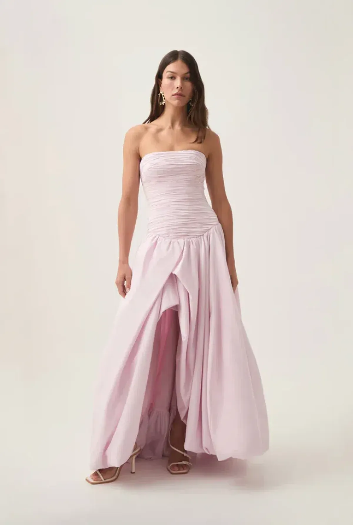 Aje Violette Bubble Hem Maxi Dress Pastel Pink Size 6 - Image 1