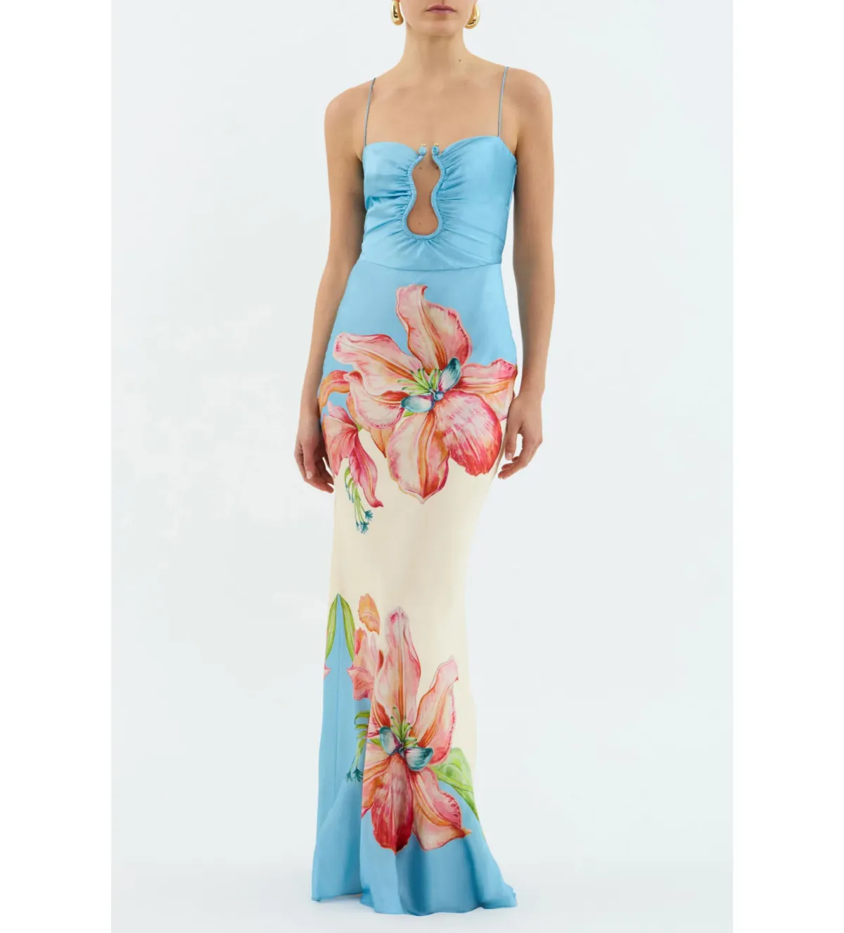 Rebecca Vallance Orchid Oasis Strap Gown Floral Size 6 - Image 1