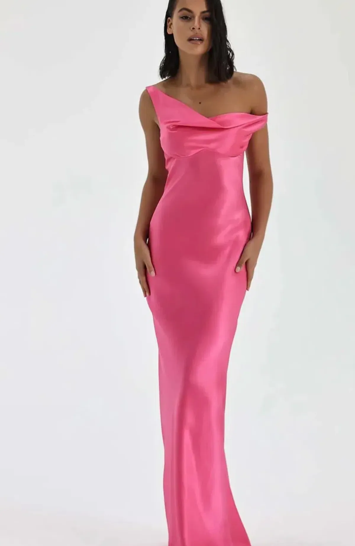 Natalie Rolt Monika Gown Neon Pink Size 8 - Image 1