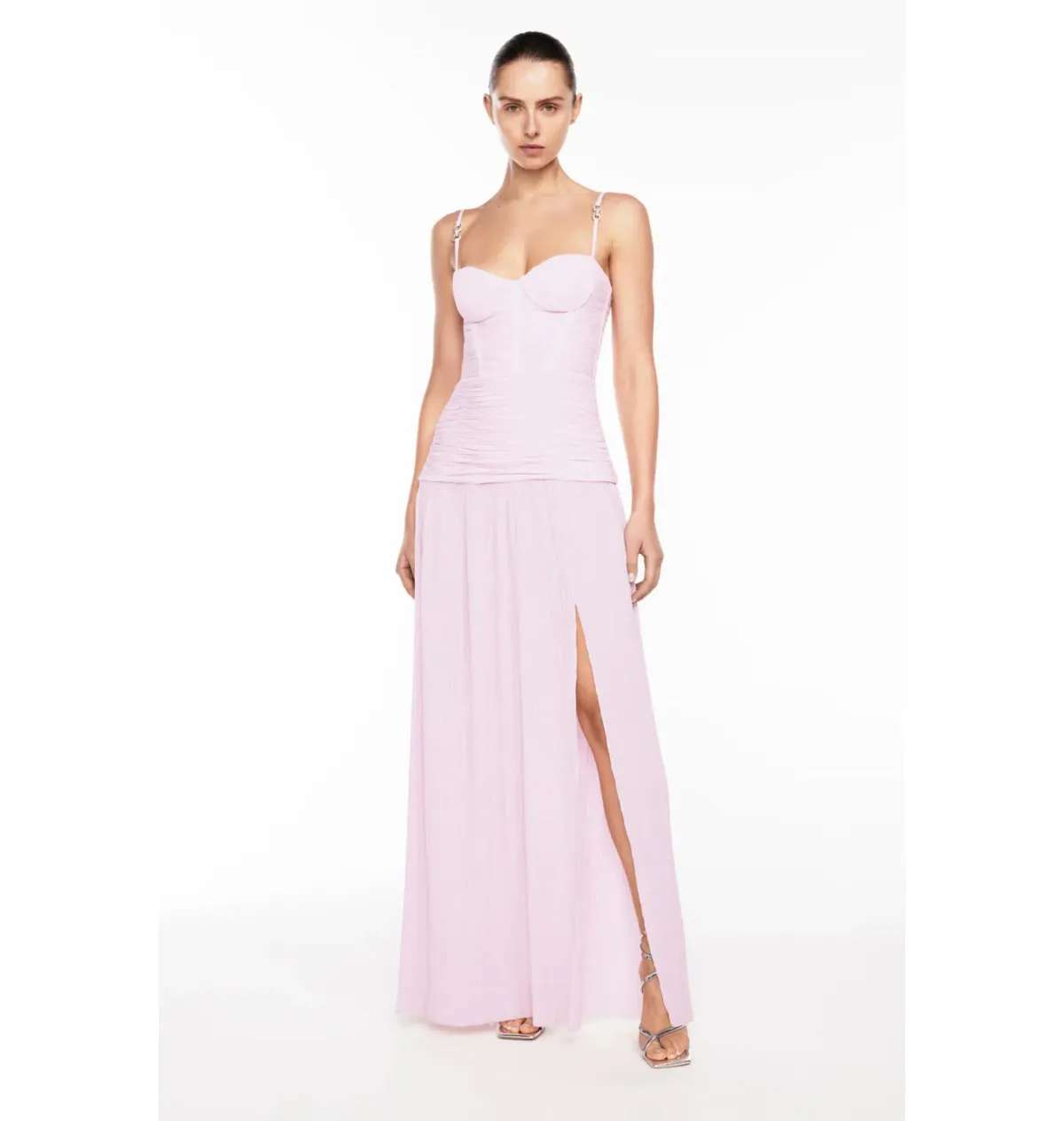 Manning Cartell Double Time Pleat Dress Pink Size AU 8 - Image 2