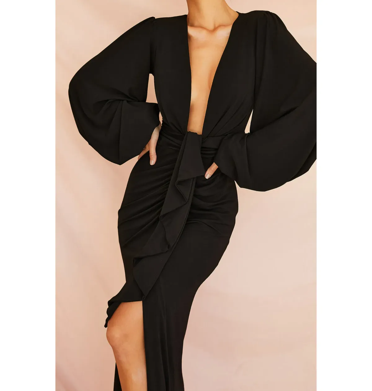 House of CB Alexandra Dress Black Size AU 8  - Image 2