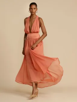 Arcina Ori Serena Dress Coral Size 10 for rent on The Volte - image 1