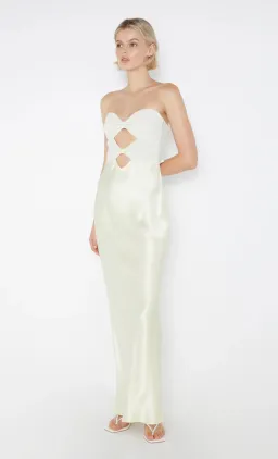 Bec & Bridge Halle Strapless Dress Ice Yellow Size AU 6 for rent on The Volte - image 5