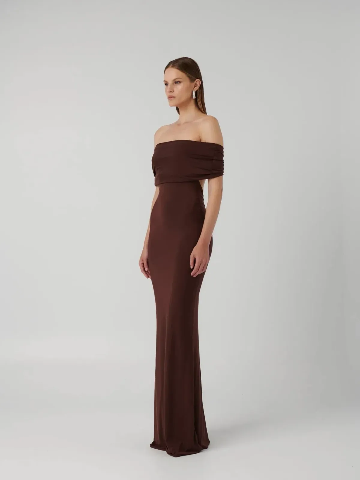 Effie Kats Viela Gown Cocoa Brown Size XS (6 AU) - Image 1