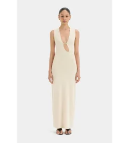 Sir the Label Kinetic Beaded Maxi Dress Ecru Size 1/Au 8  for rent on The Volte - image 1