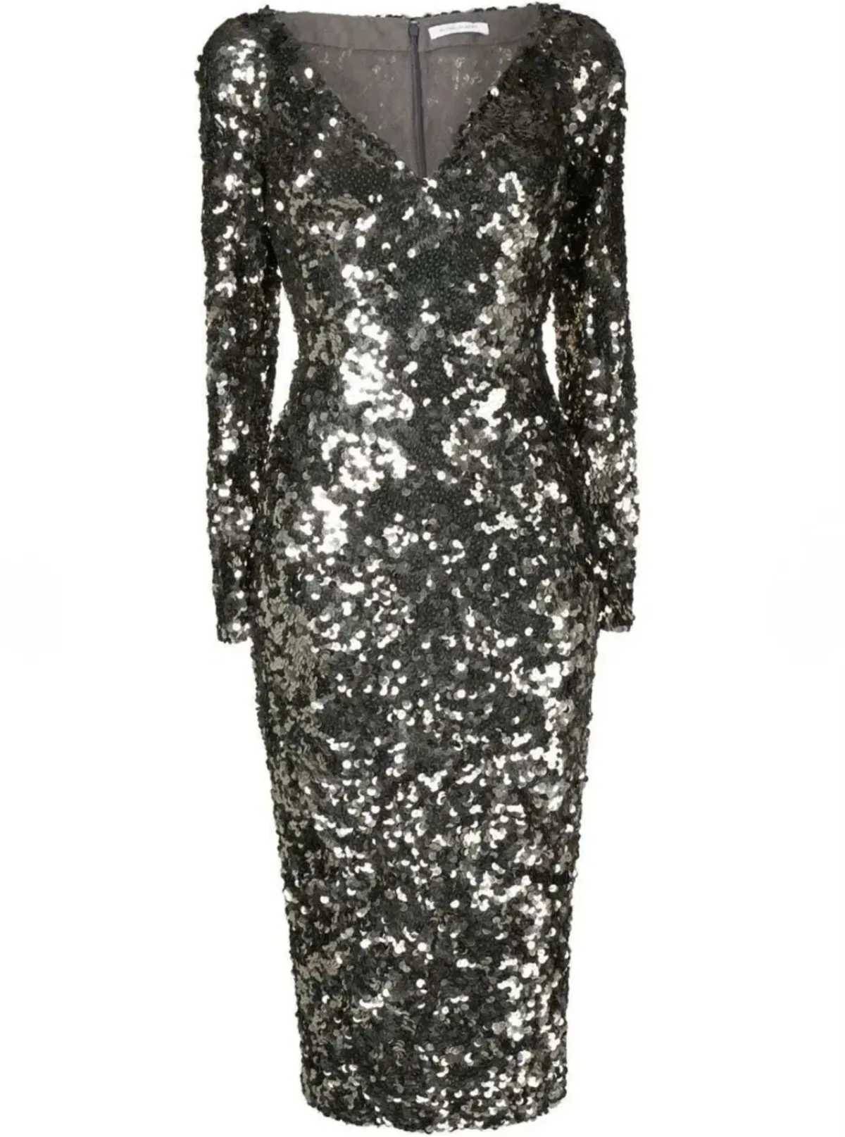 Rachel Gilbert Fleur Midi Dress Gunmetal Size 3 / AU 12 - Image 5