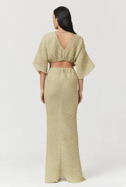 Suboo Stevie Cross Over Midi Dress Gold Size M / AU 10 for rent on The Volte - image 3