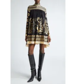 Zimmermann The Illustration Otto Mini Dress in Black/Tea Size OP/Au 6  for rent on The Volte - image 1
